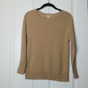 XS Camel Halogen Cashmere Sweater